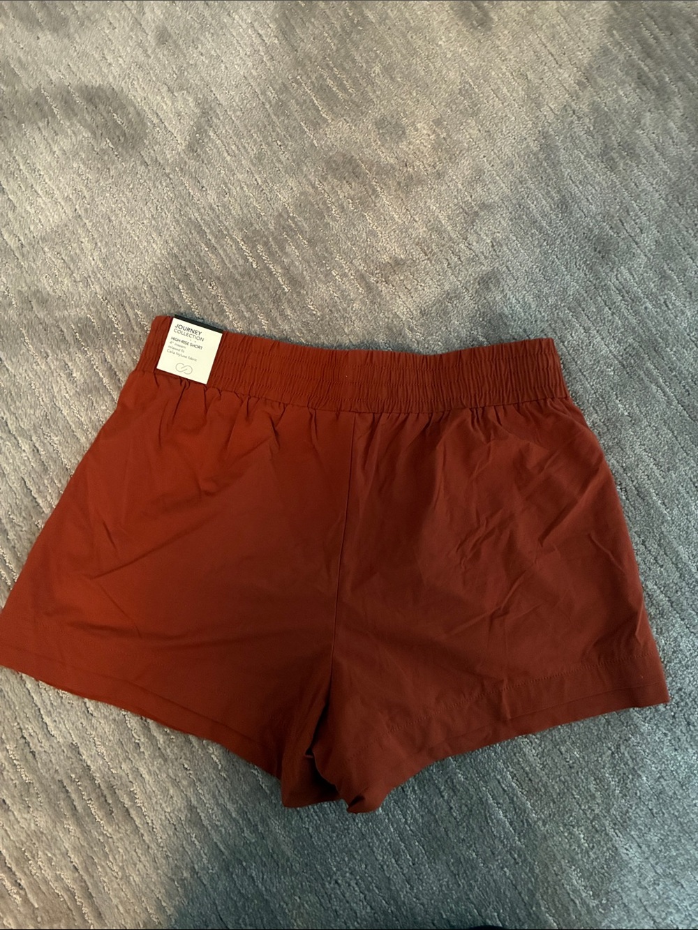 Celia Women’s Rust Elastic-Waist Performance Shorts—NWT - Picture 2 of 4